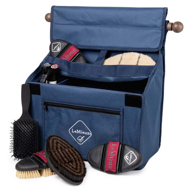 Sac de pansage à suspendre Grooming Bag LeMieux marine brosses