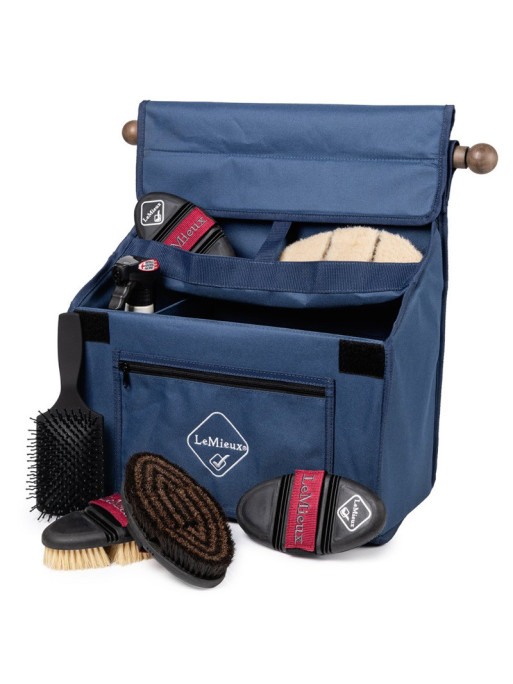 Sac de pansage à suspendre Grooming Bag LeMieux marine brosses Sac de pansage à suspendre Grooming Bag LeMieux marine brosses