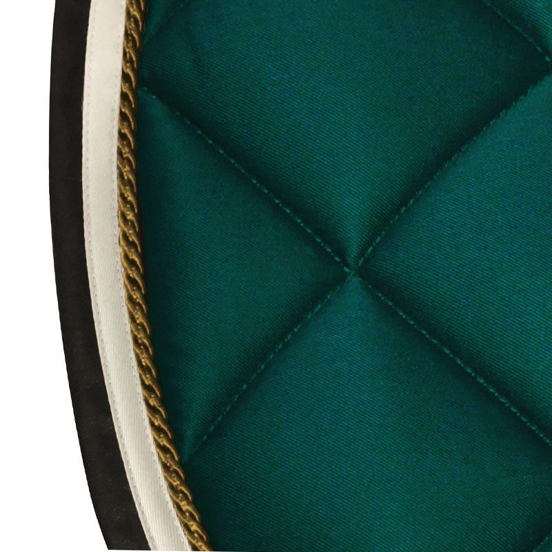 Tapis de selle Del Mar CSO Privilège Equitationvert forêt détail