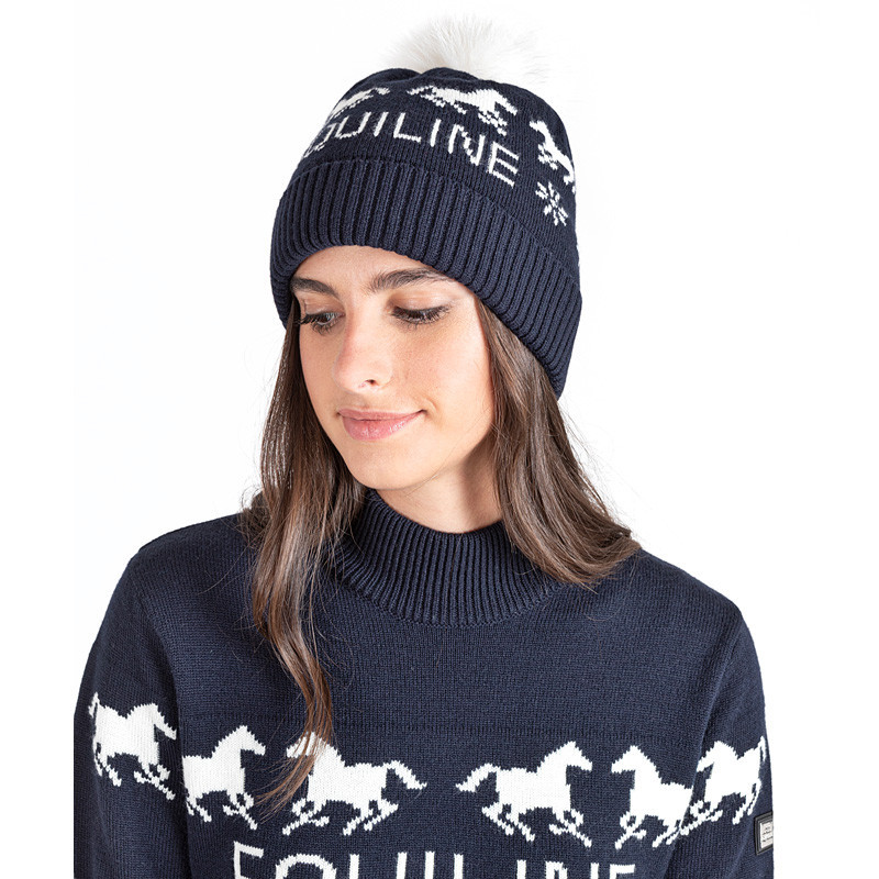 Bonnet de noël avec pompon Comet Equiline 2
