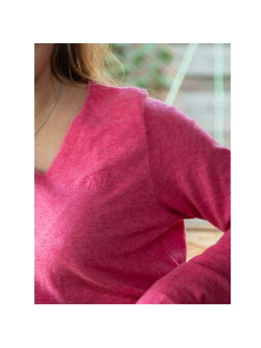 Pull Emy col en V oversize Jump'In Rose 2 Pull Emy col en V oversize Jump'In Rose 2