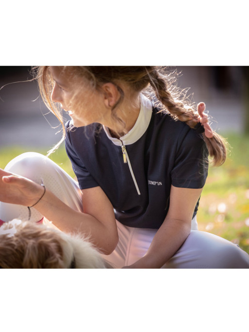 Polo de concours marine manches courtes Charlie Jump'In