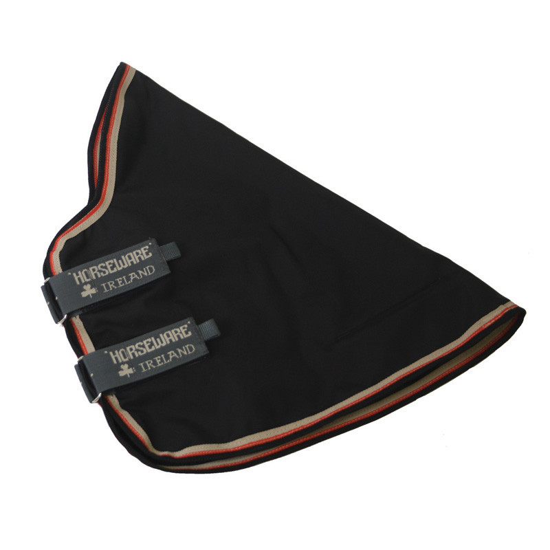 Couvre cou Rambo Supreme Hood Horseware noir et orange
