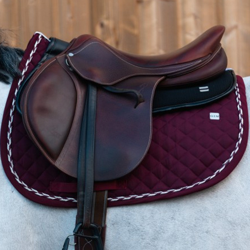 Tapis de selle Oldy Obstacle GEM bordeaux 1