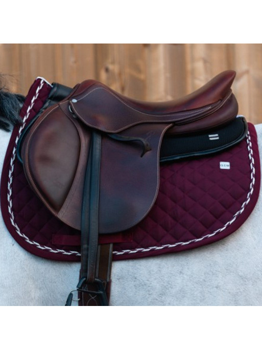 Tapis de selle Oldy Obstacle GEM bordeaux 1