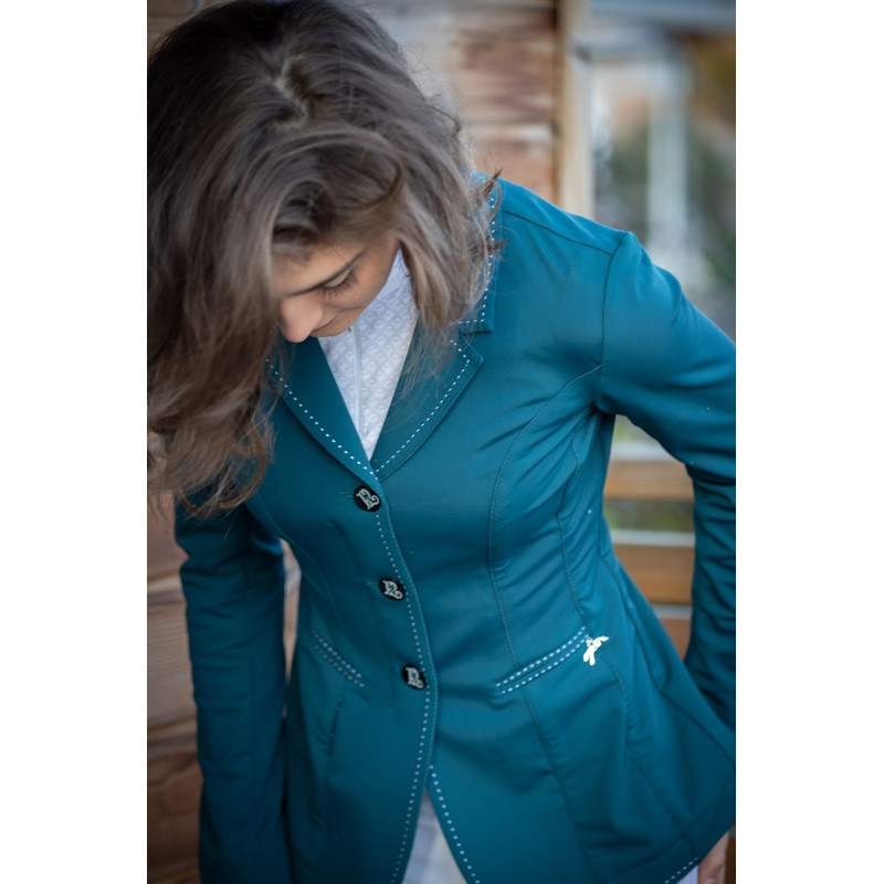 Veste de concours Paris Air Soft Enfant Pénélope bleu canard proche