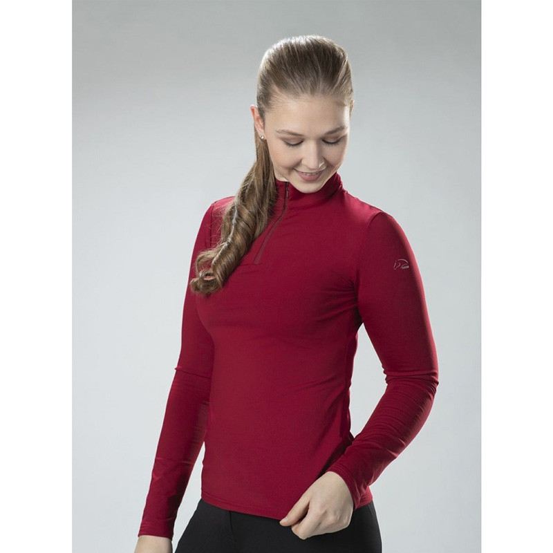 Shirt fonctionnel basic HKM rouge foncé