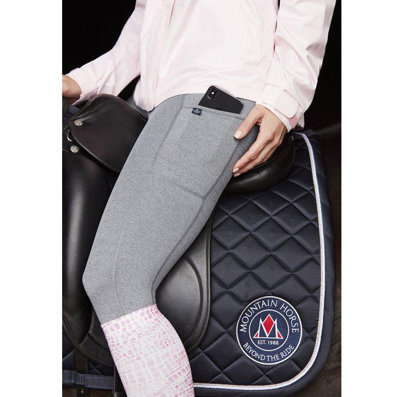 Legging d'équitation Flora Mountain Horse gris clair zoom poche