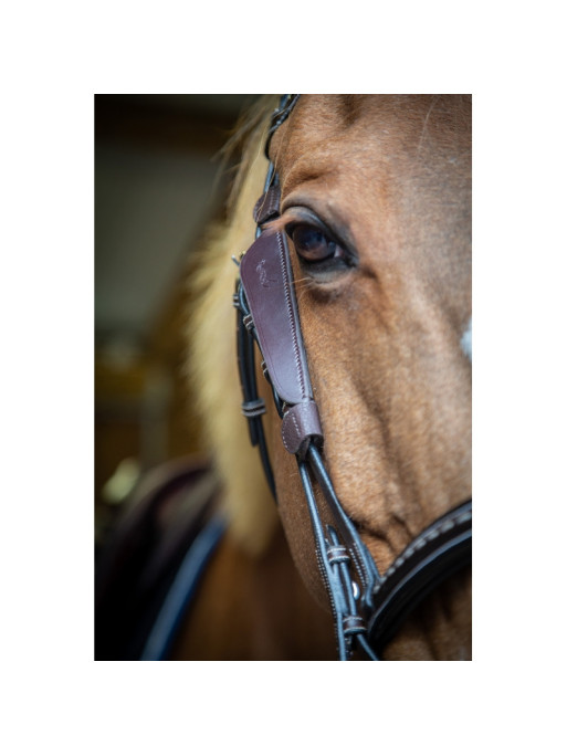 Oeillères Blinkers Pénélope havane 1 Oeillères Blinkers Pénélope havane 1