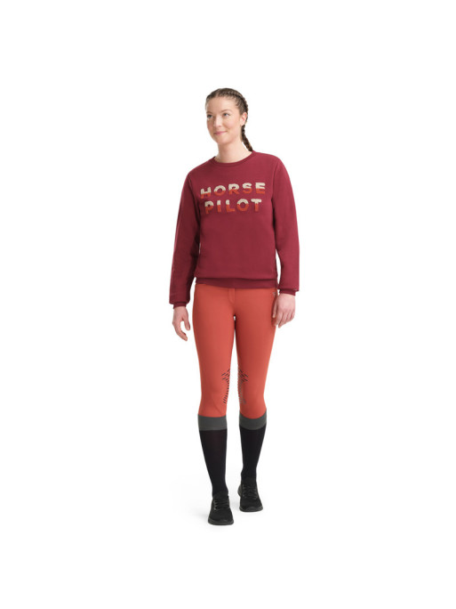 Sweatshirt Team 2022 Femme Horse Pilot bordeaux face Sweatshirt Team 2022 Femme Horse Pilot bordeaux face