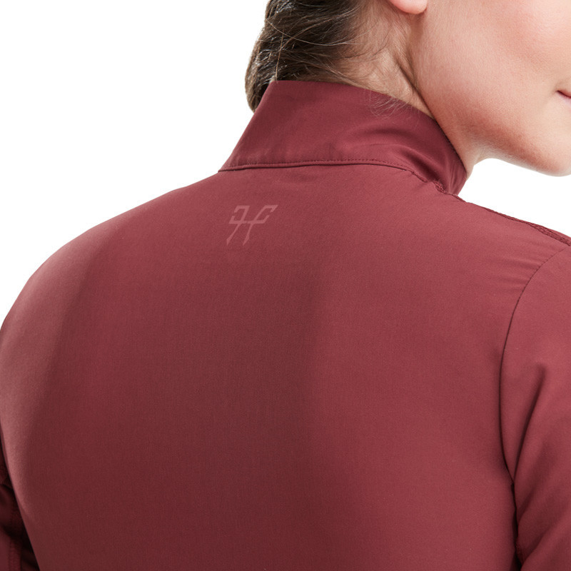 Polo Sunset 2022 Femme Horse Pilot dark red logo