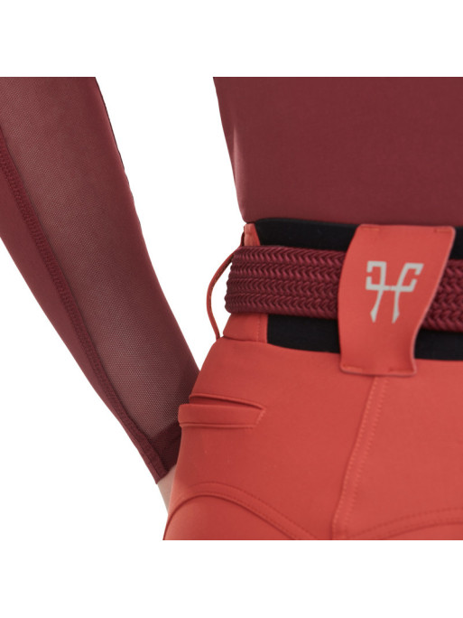 Polo Sunset 2022 Femme Horse Pilot dark red bas du dos Polo Sunset 2022 Femme Horse Pilot dark red bas du dos