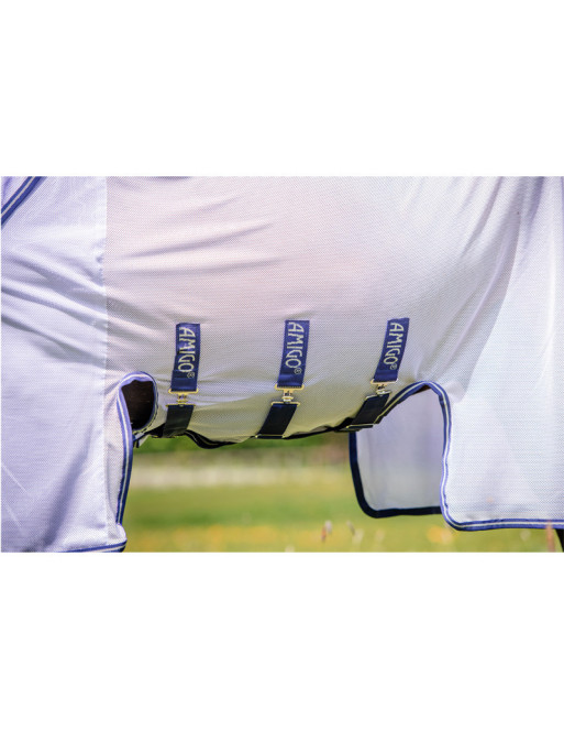 Couverture anti-mouche Amigo Bug Buster Horseware lavande fermeture ventrale Couverture anti-mouche Amigo Bug Buster Horseware lavande fermeture ventrale