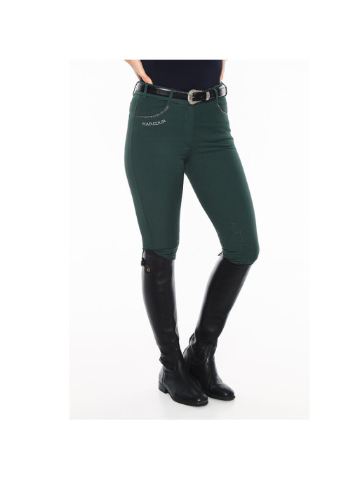 Pantalon Jaltika fix system grip Femme Rider Harcour vert foncé avant porté Pantalon Jaltika fix system grip Femme Rider Harcour vert foncé avant porté
