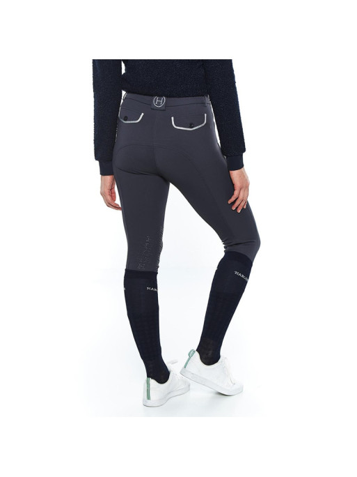Pantalon Jaltika fix system grip Femme Rider Harcour gris arrière porté Pantalon Jaltika fix system grip Femme Rider Harcour gris arrière porté