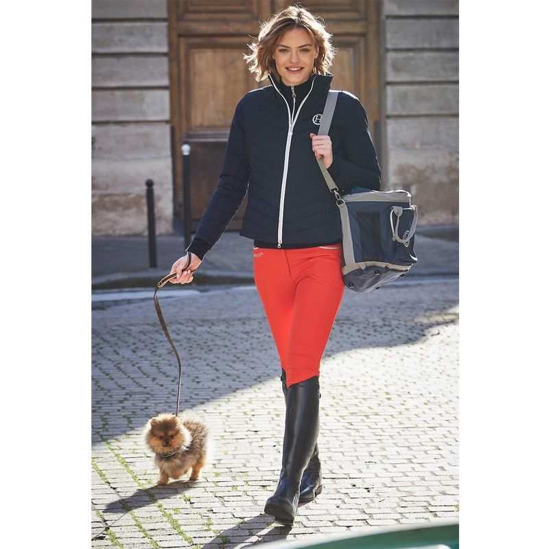 Pantalon Jaltika fix system grip Femme Rider Harcour corail ambiance