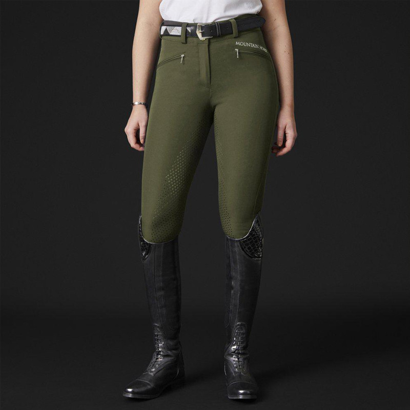 Pantalon d'équitation Diana Mountain Horse kaki ambiance 1