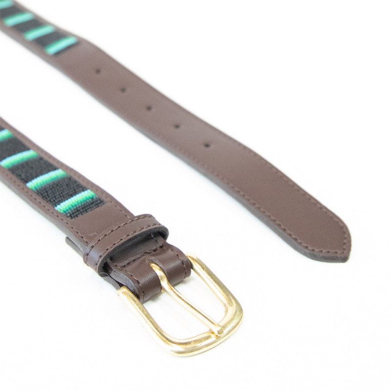 Ceinture Perles faites main Kentucky noir 2