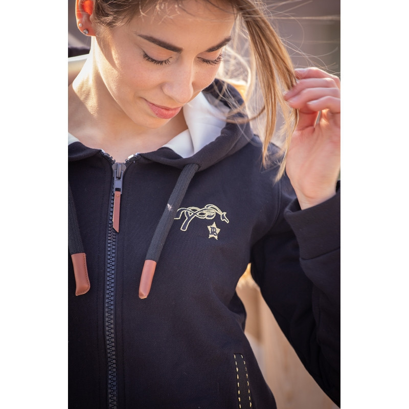 Sweat zippé Emy Pénélope marine 4