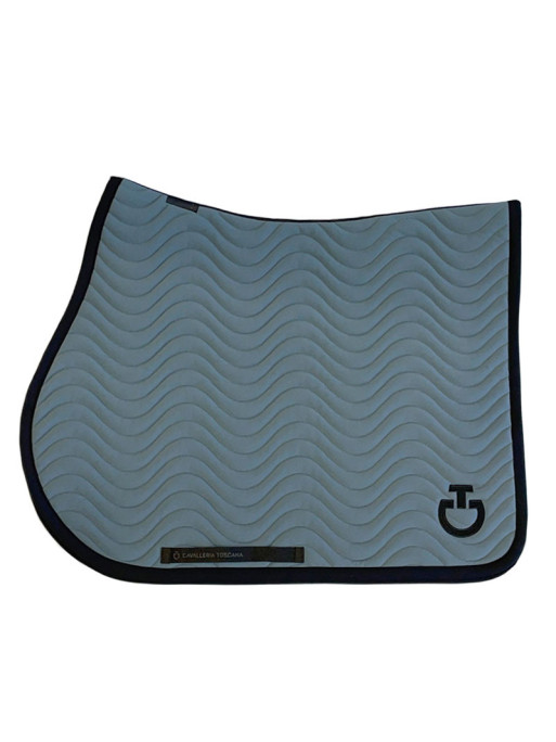 Tapis de selle Quilted Wave Jumping Cavalleria Toscana visuel peacock Tapis de selle Quilted Wave Jumping Cavalleria Toscana visuel peacock