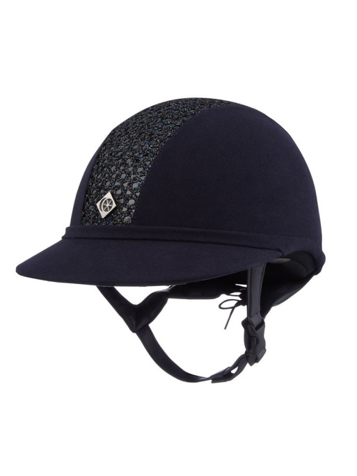 Casque SP8 Plus Microsuède Sparkly Charles Owen marine Casque SP8 Plus Microsuède Sparkly Charles Owen marine