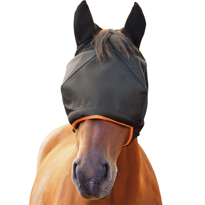Masque Anti-mouches Kensington Signature Avec Polaire Et Oreilles En Peluche Avec Trou Pour Toupet Taille Xl Lrghorse Couleur 121 Noir Del~p153719388