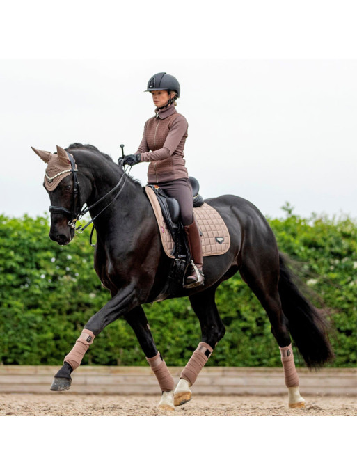 Tapis de selle loire memory dressage square dressage Lemieux beige 2
