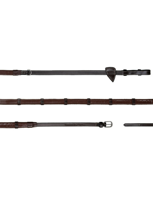 Rênes Howlett caoutchouc 1/2 avec 7 arrêtoirs Working by Dy'on