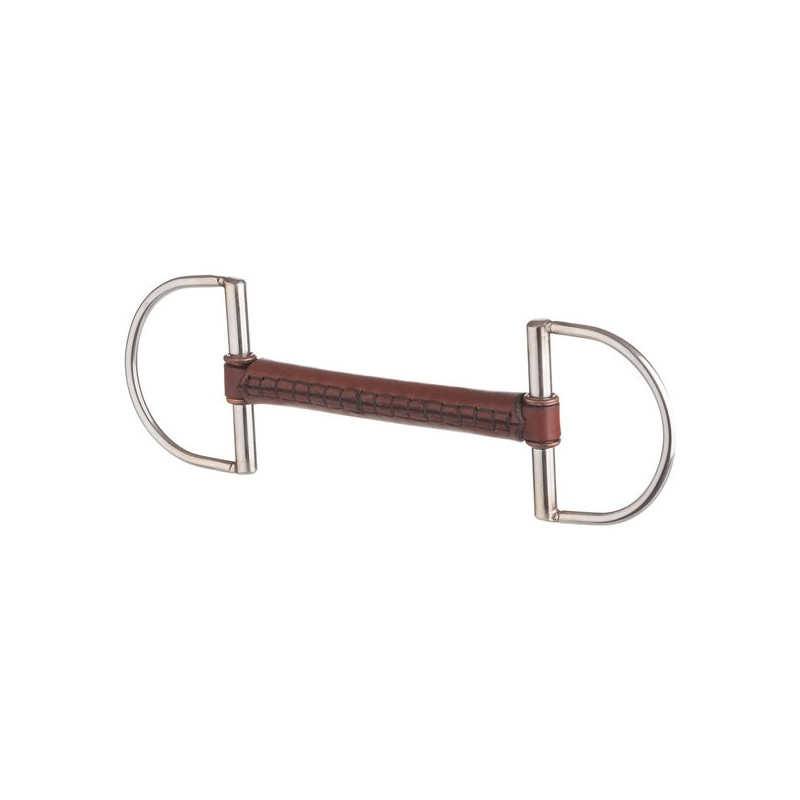 Mors De Cheval Hilason Bouche Mullen Recouvert Cuir – Taille 5 Pouces, Western
