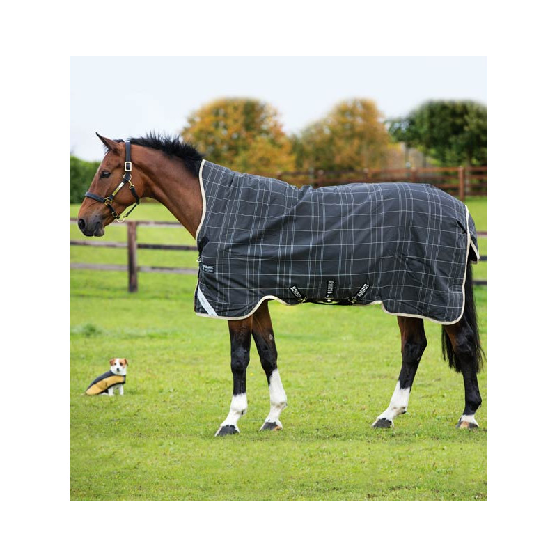 Couverture cheval Horseware Rhino Wug Vari Layer  black grey white check & grey