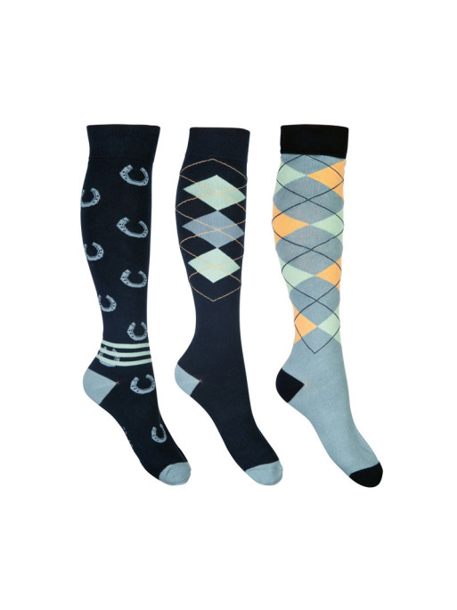 Chaussettes Cardiff lot de 3 HKM Chaussettes Cardiff lot de 3 HKM