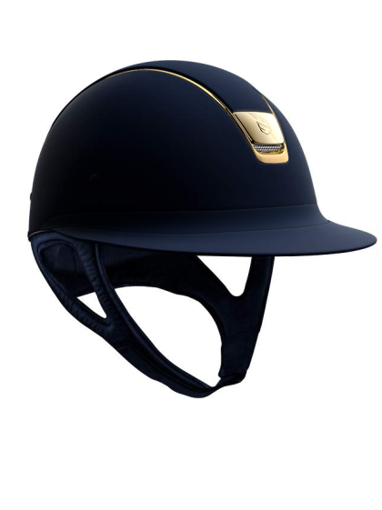 Casque Miss Shield Shadowmatt blason et liseré chrome gold Samshield