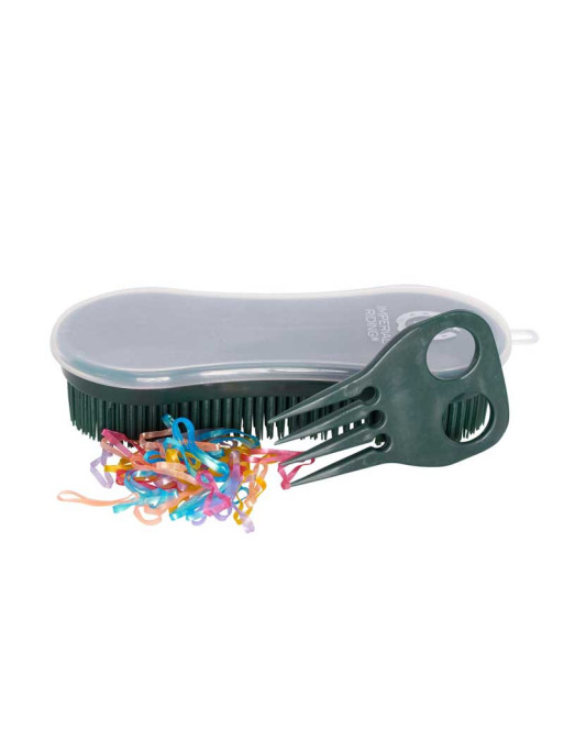Set brosse peigne élastiques pour crinière Imperial Riding Set brosse peigne élastiques pour crinière Imperial Riding