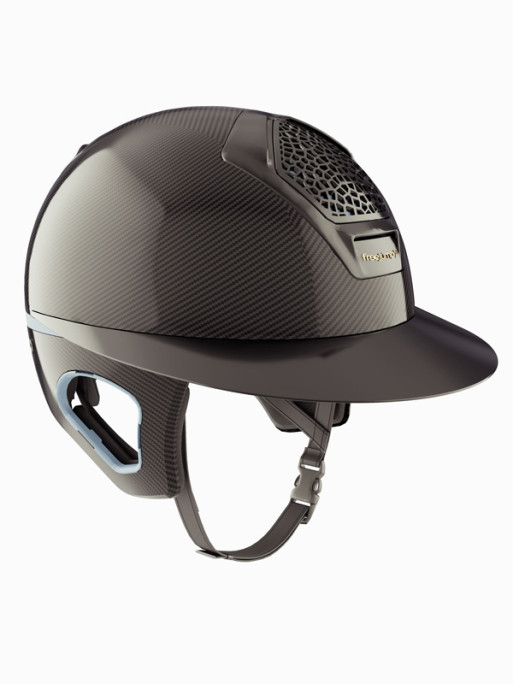 Casque Voronoï noir avec protection temporale Glossy visière longue Freejump Casque Voronoï noir avec protection temporale Glossy visière longue Freejump