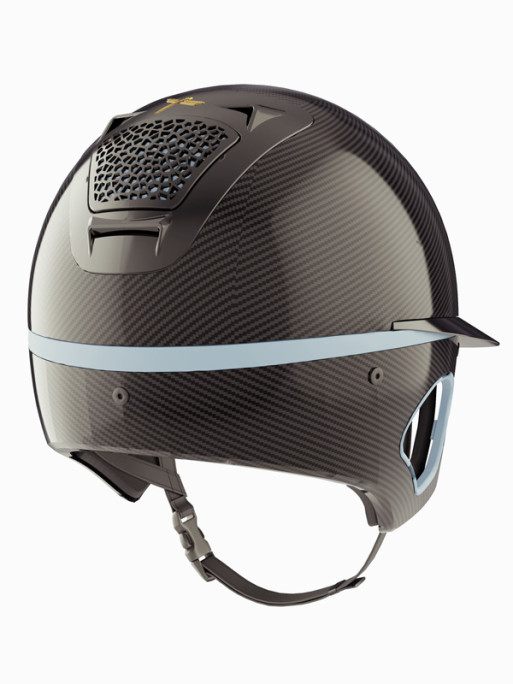 Casque Voronoï noir avec protection temporale Glossy visière longue Freejump Casque Voronoï noir avec protection temporale Glossy visière longue Freejump